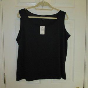 New Ashley Stewart Basic Black Tank Top 18/20